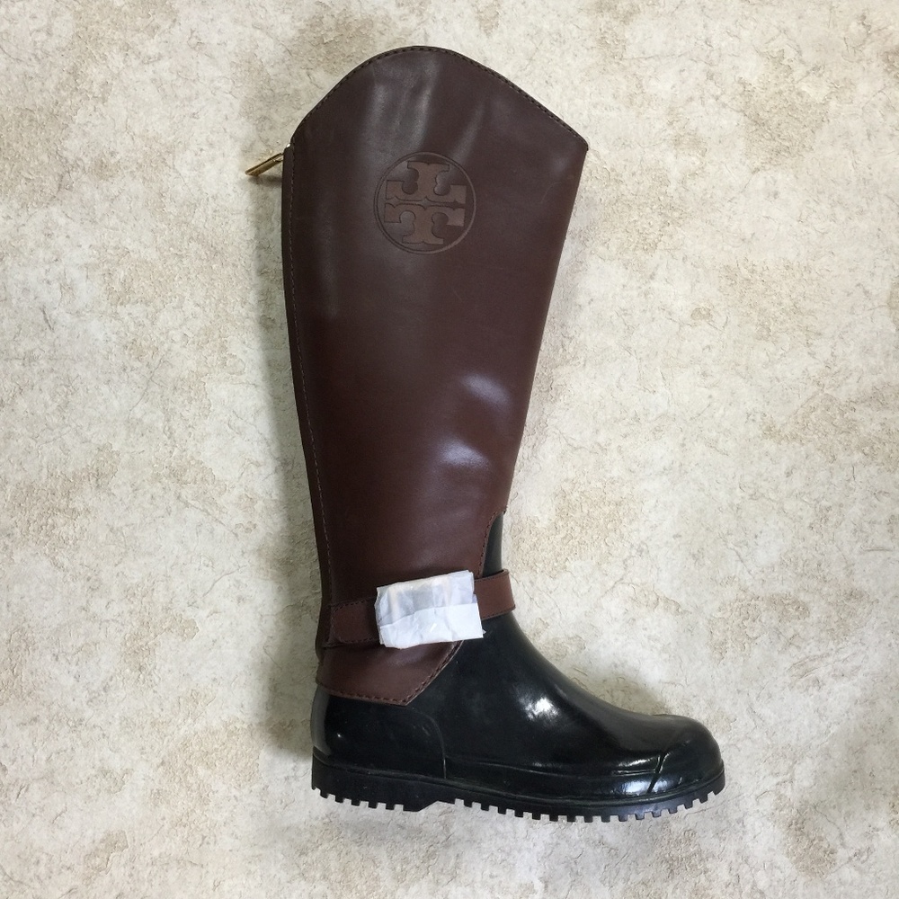 Tory Burch Logo Rain Boots Boots, 5M